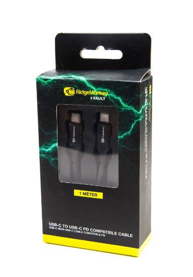 Ridge Monkey Vault USB C to C Power Delivery Compatible Cable 1m
