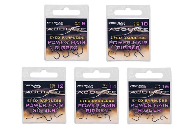 Drennan Acolyte Barbless Power Hair Rigger Hooks