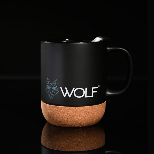 Wolf Ceramic Mug Black Edition