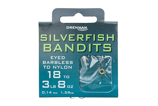 Drennan Silverfish Bandits Hook To Nylon