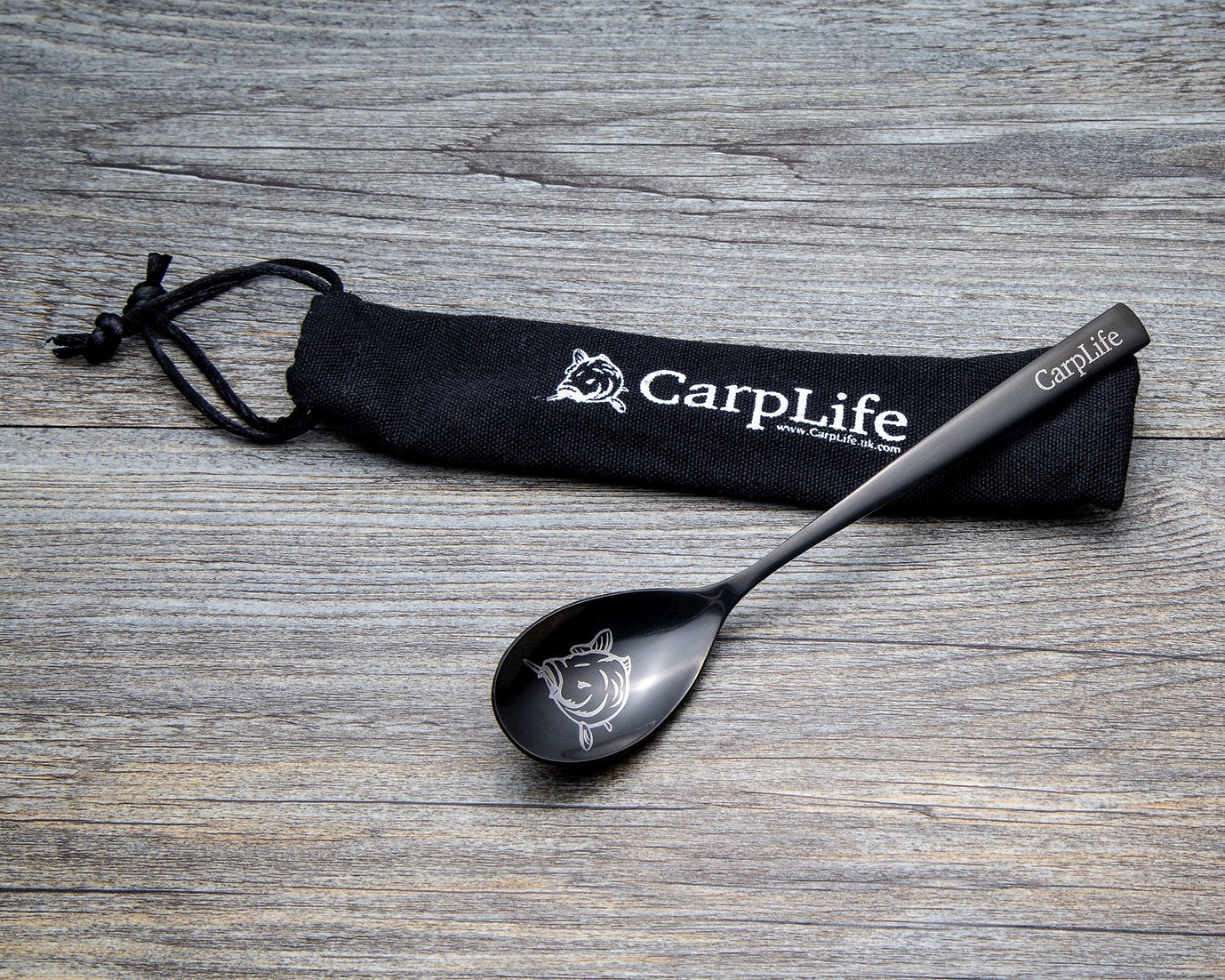 CarpLife Black Etched Tea Spoon