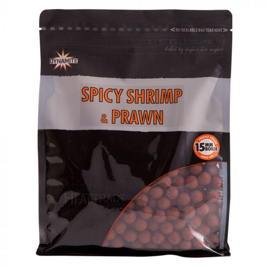 Dynamite Spicy Shrimp & Prawn - 15mm Boilie 1kg