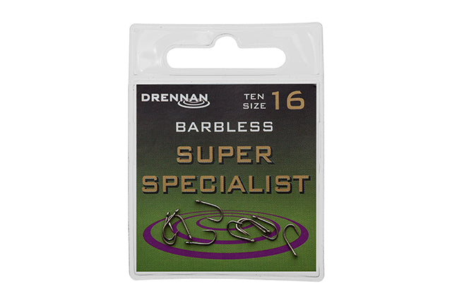 Drennan Barbless Super Specialist Eyed Hooks – Longs Bait and Tackle