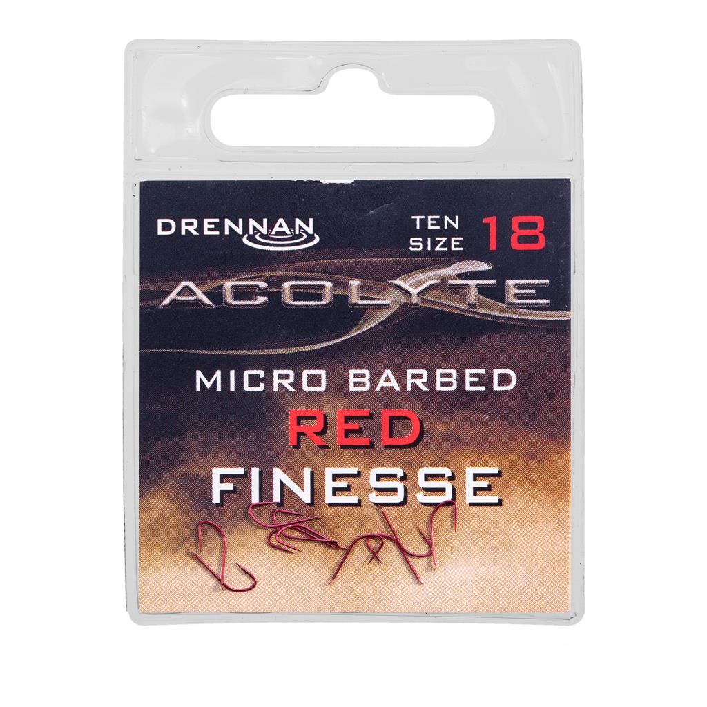 Drennan Acolyte Red Finesse Barbed Hooks