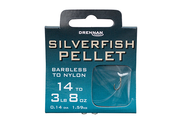 barbless fishing hooks to nylon Drennan Barbless Silverfish Pellet Hooks To Nylon – Longs Bait and Tackle