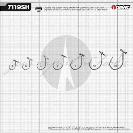 VMC 7119SH Spinshot Wide Gap Hooks Black Nickle
