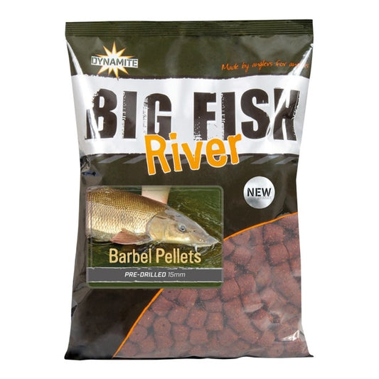 Dynamite Big Fish River Barbel Pellets Pre-Drilled 1.8kg