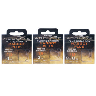 Drennan Acolyte Barbed Maggot Plus Hooks To Nylon