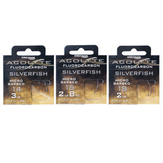 Drennan Acolyte Barbed silverfish Hooks To Nylon