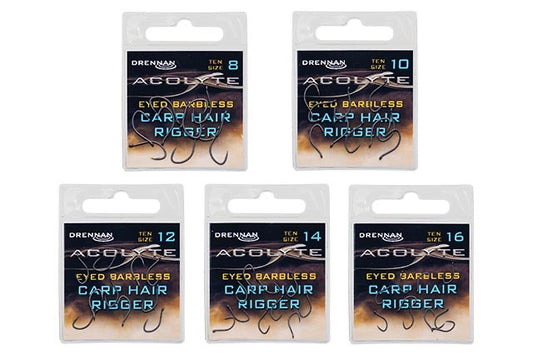 Drennan Acolyte Barbless Carp Hair Rigger Hooks