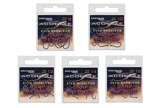 Drennan Acolyte Barbless Carp Method Hooks