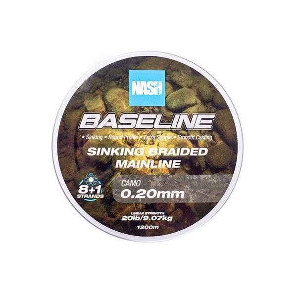 Nash Baseline Sinking Braid Camo 600m