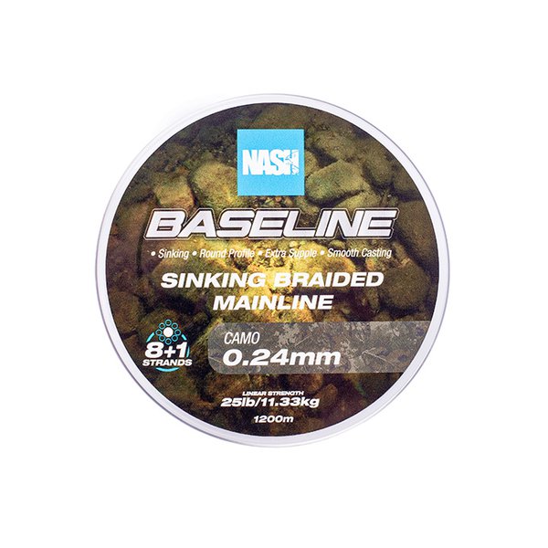 Nash Baseline Sinking Braid Camo 600m