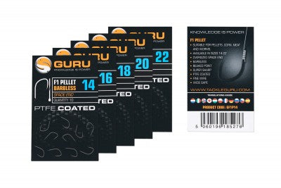 Guru F1 Pellet Hooks Barbless
