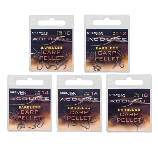 Drennan Acolyte Carp Pellet Barbless Hooks